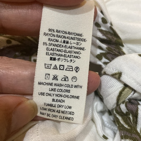 Free People Maui Wowie Palm Print Shirt Size S Surplice Neckline Poncho Sleeves - Picture 13 of 14